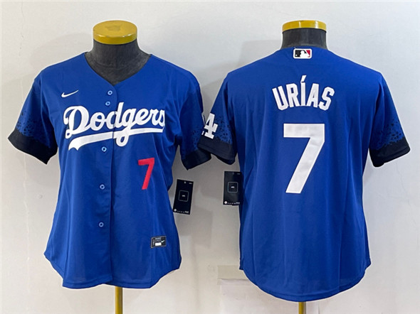 Youth Los Angeles Dodgers #7 Julio Urias Royal Cool Base Stitched Baseball Jersey